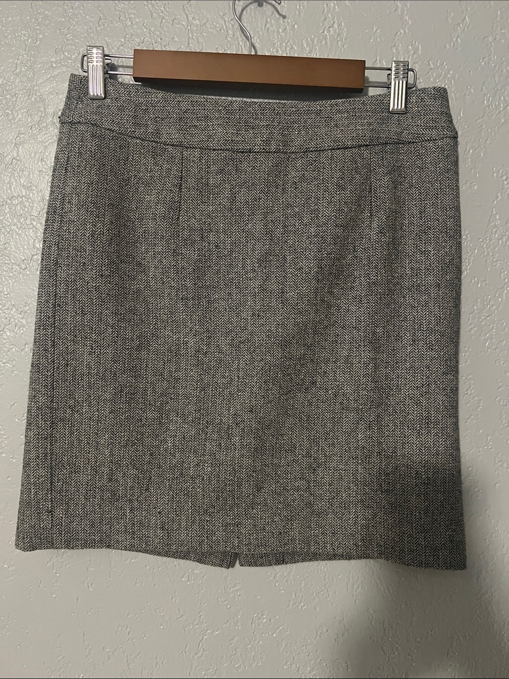 Banana Republic Gray Herringbone Mini Skirt
